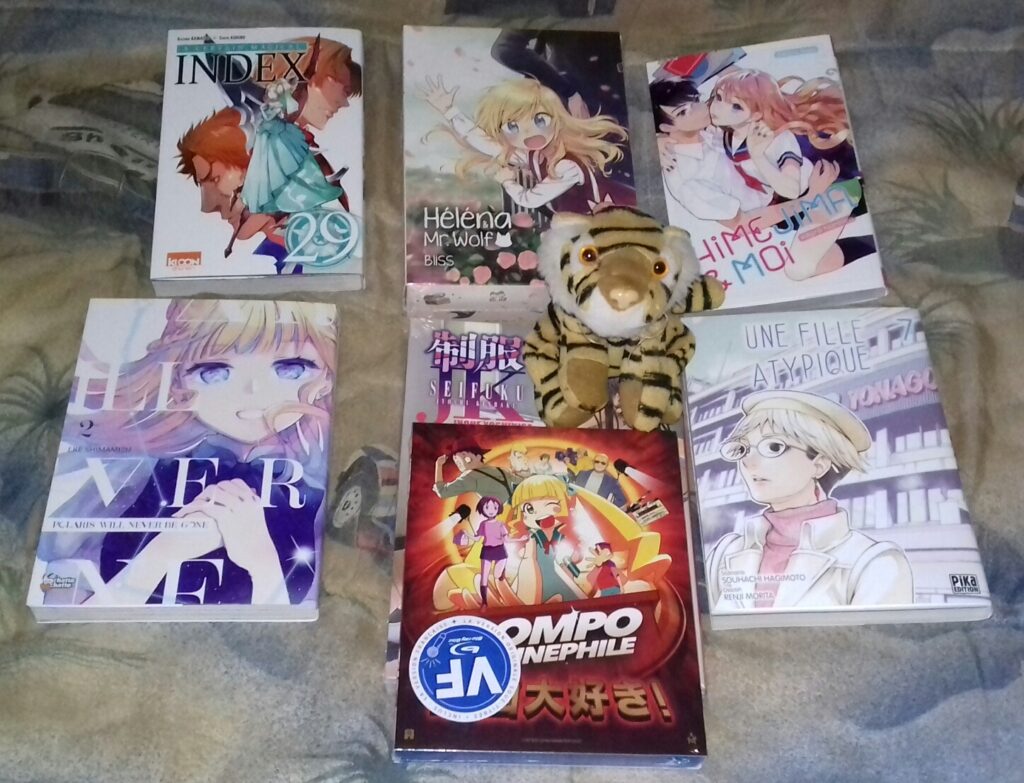 Mangas :
A Certain Magical Index T29
Héléna & Mr Wolf T1-2
Himejima & moi
Polaris will never be gone T2
Seifuku JK
Une fille atypique T7

Blu-ray :
Pompo the Cinephile